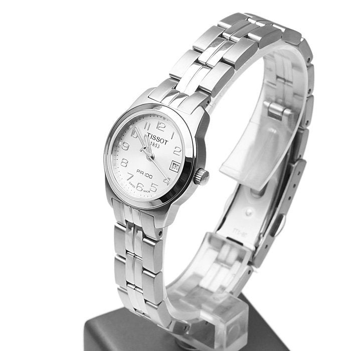 Tissot T Classic PR100 Watch Ladies White Dial Stainless Steel For Women - T049.210.11.017.00 Buy Now By Tissot