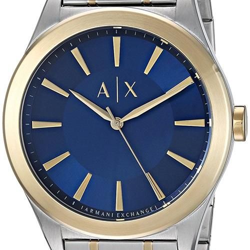 Armani Exchange Nico Quartz Blue Dial Two Tone Steel Strap Watch For Men - AX2332 Buy Now By Armani Exchange