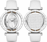 Michael Kors Averi Silver Dial White Leather Strap Watch for Women - MK2524 Buy Now By Michael Kors