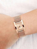 Guess Nouveau Diamonds Rose Gold Dial Rose Gold Mesh Bracelet Watch for Women - W0127L3 Buy Now By Guess