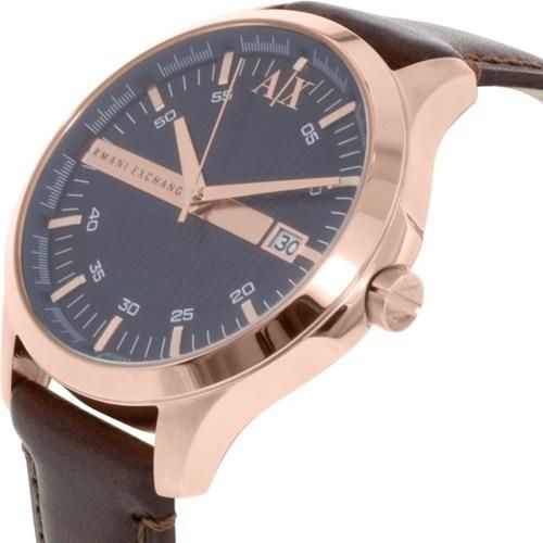 Armani Exchange Hampton Chronograph Blue Dial Brown Leather Strap Watch For Men - AX2172 Buy Now By Armani Exchange