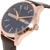 Armani Exchange Hampton Chronograph Blue Dial Brown Leather Strap Watch For Men - AX2172 Buy Now By Armani Exchange