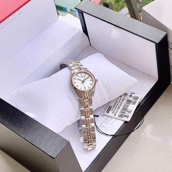 Tissot T Classic PR100 Mother of Pearl Dial Two Tone Steel Strap Watch for Women - T101.010.22.111.01 Buy Now By Tissot