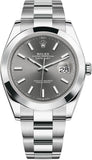 Rolex Datejust 41 Oyster Grey Dial Oystersteel Strap Watch for Men - M126300-0007