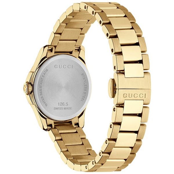Gucci G Timeless Gold Dial Gold Steel Strap Watch For Women - YA126553 Buy Now By Gucci