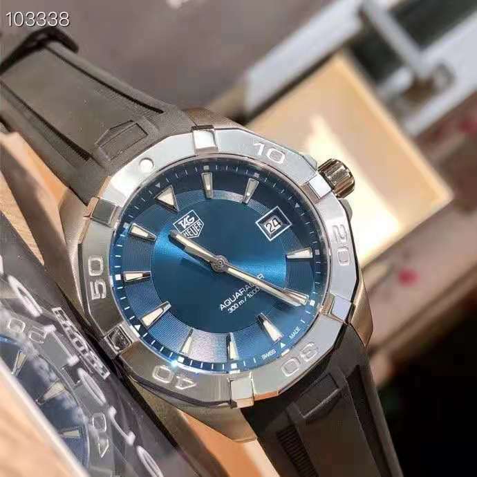 Tag Heuer Aquaracer Quartz Blue Dial Black Rubber Strap Watch for Men - WAY1112.FT8021 Buy Now By Tag Heuer