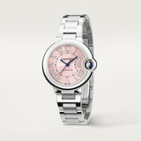 Cartier Ballon Bleu de Cartier Pink Dial Silver Steel Strap Watch for Women - WSBB0046 Buy Now By Cartier