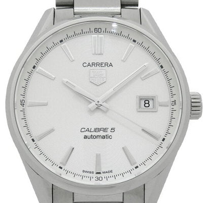 Tag Heuer Carrera Automatic Caliber 5 White Dial Silver Steel Strap Watch for Men - WAR211B.BA0782 Buy Now By Tag Heuer