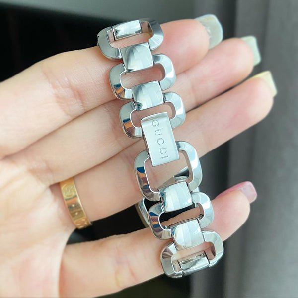 Gucci G Gucci Brown Dial Silver Steel Strap Watch For Women - YA125503 Buy Now By Gucci