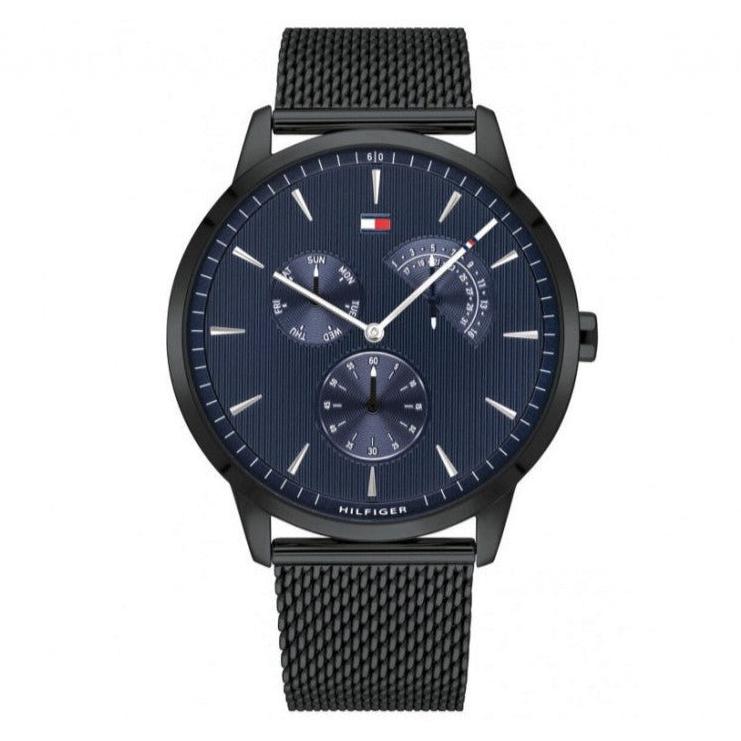 Tommy Hilfiger Brad Quartz Blue Dial Black Mesh Bracelet Watch For Men - 1710392 Buy Now By Tommy Hilfiger