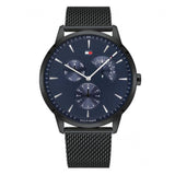 Tommy Hilfiger Brad Quartz Blue Dial Black Mesh Bracelet Watch For Men - 1710392 Buy Now By Tommy Hilfiger