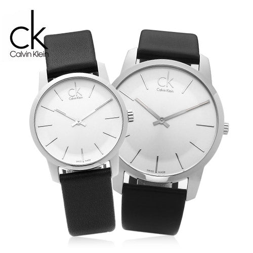 Calvin Klein City White Dial Black Leather Strap Watch For Men - K2G211C6 Buy Now By Calvin Klein