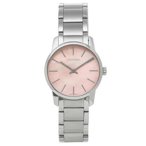 Calvin Klein City Pink Mother of Pearl Dial Stainless Steel Strap Watch For Women - K2G2314E Buy Now By Calvin Klein