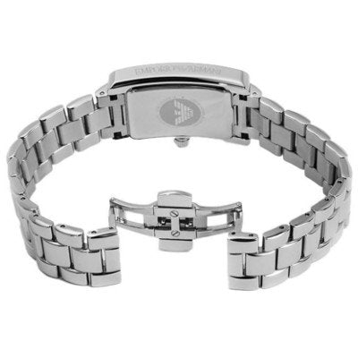 Emporio Armani Classic Black Dial Silver Stainless Steel Watch For Women - AR0157 Buy Now By Emporio Armani