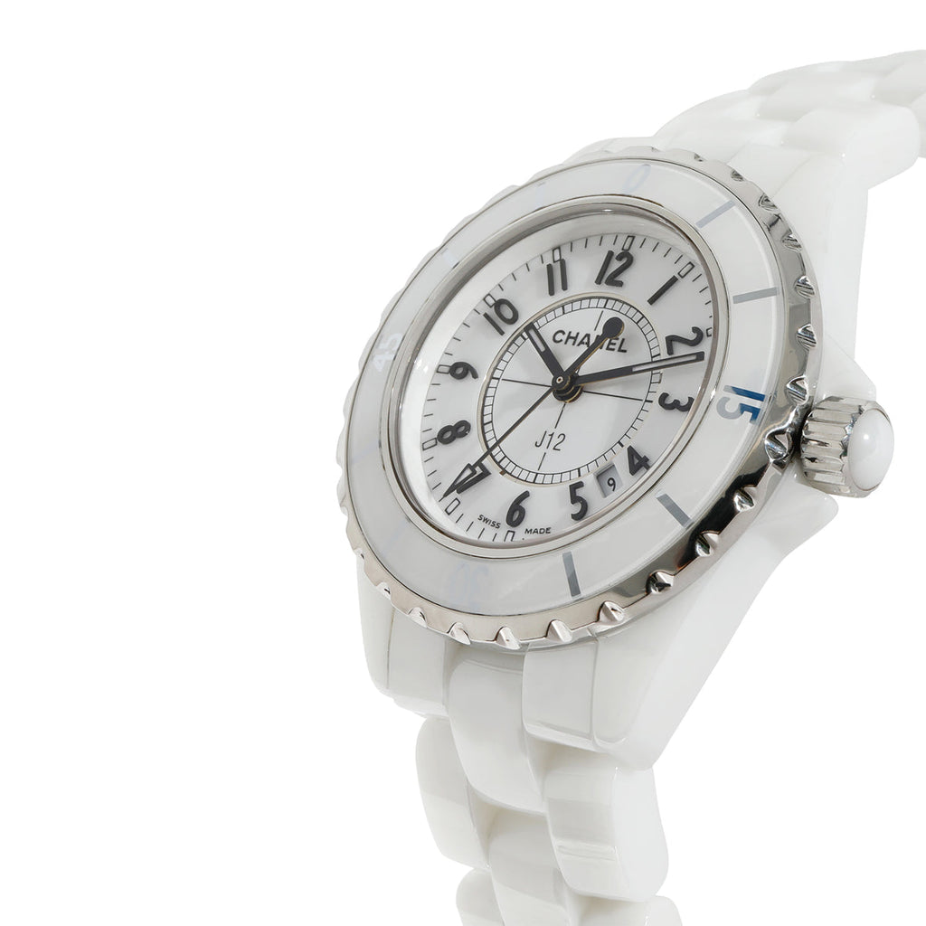 Chanel J12 Ceramic White Dial White Steel Strap Watch for Women - J12 H0968 Buy Now By Chanel