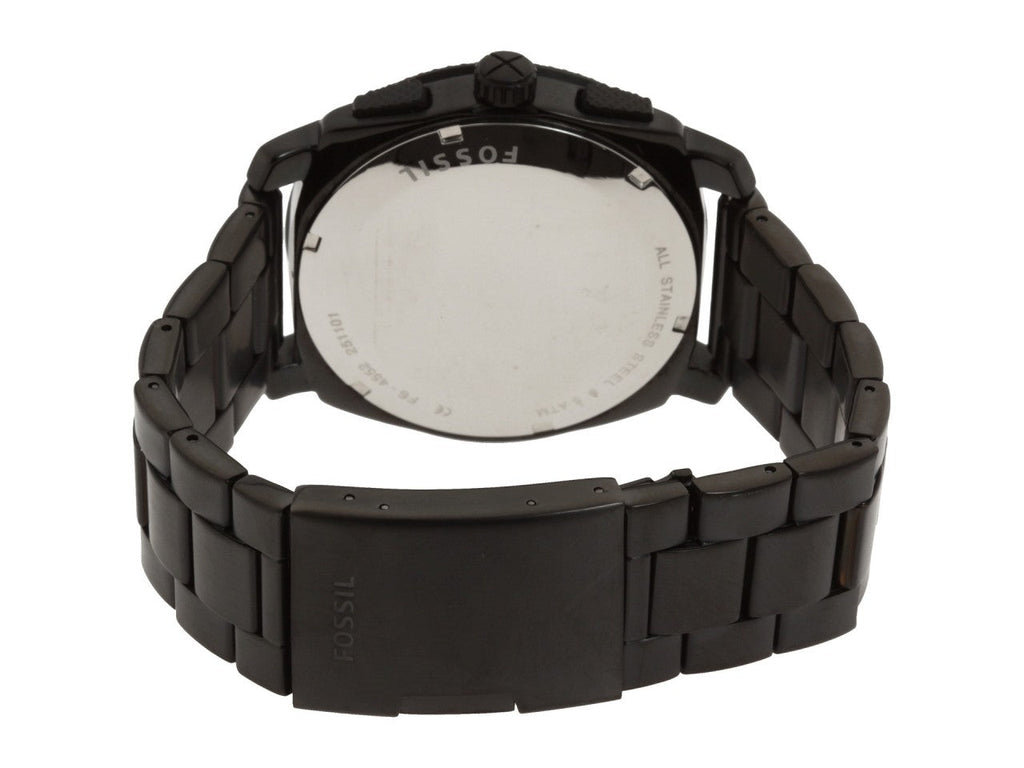 Fossil Machine Chronograph Black Dial Black Steel Strap Watch for Men - FS4552 Buy Now By Fossil
