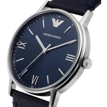 Emporio Armani Kappa Quartz Blue Dial Blue Leather Strap Watch For Women - AR11012 Buy Now By Emporio Armani