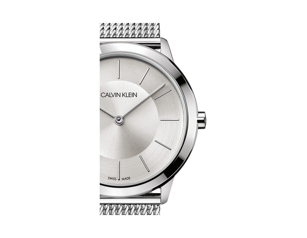 Calvin Klein Minimal White Dial Silver Mesh Bracelet Watch for Men - K3M22126 Buy Now By Calvin Klein