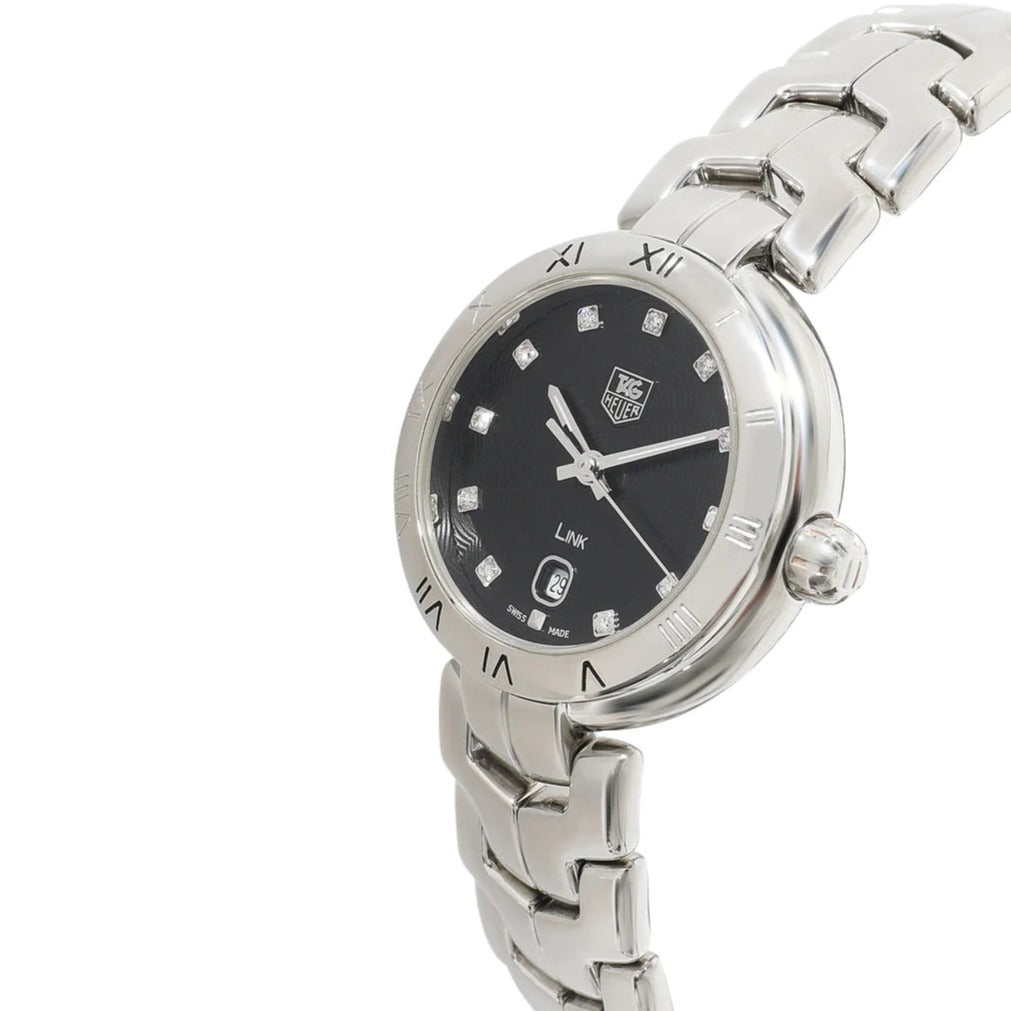 Tag Heuer Link Quartz Diamonds Black Dial Silver Steel Strap Watch for Women - WAT1410.BA0954 Buy Now By Tag Heuer