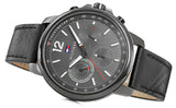 Tommy Hilfiger London Chronograph Grey Dial Black Leather Strap Watch for Men - 1791533 Buy Now By Tommy Hilfiger