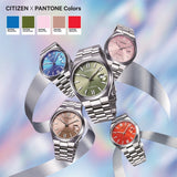 Citizen x Pantone Automatic Dreamy Pink Dial Silver Steel Strap Watch For Men - NJ0158-89X