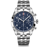 Breitling Avi Chronograph 42 Tribute to Vought F4U Corsair Blue Dial Silver Steel Strap Watch for Men - A233801A1C1A1 Buy Now By Breitling