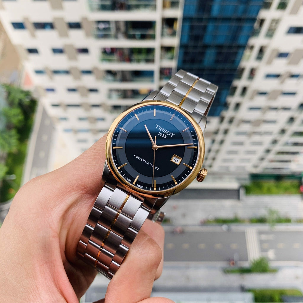 Tissot Luxury Powermatic 80 Black Dial Silver Steel Strap Watch For Men - T086.407.22.051.00 Buy Now By Tissot