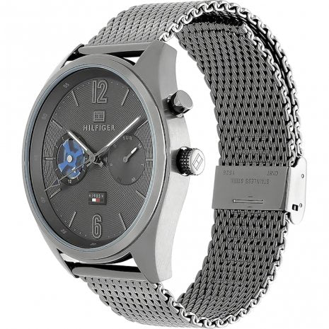 Tommy Hilfiger Deacon Multifunction Black Dial Black Mesh Bracelet Watch for Men - 1791546 Buy Now By Tommy Hilfiger