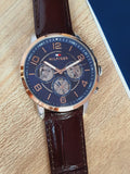 Tommy Hilfiger Keagan Chronograph Blue Dial Brown Leather Strap Watch for Men - 1791290 Buy Now By Tommy Hilfiger