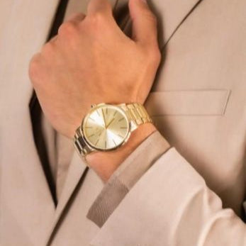 Armani Exchange Cayde Analog Gold Dial Gold Steel Strap Watch For Men - AX2707 Buy Now By Armani Exchange