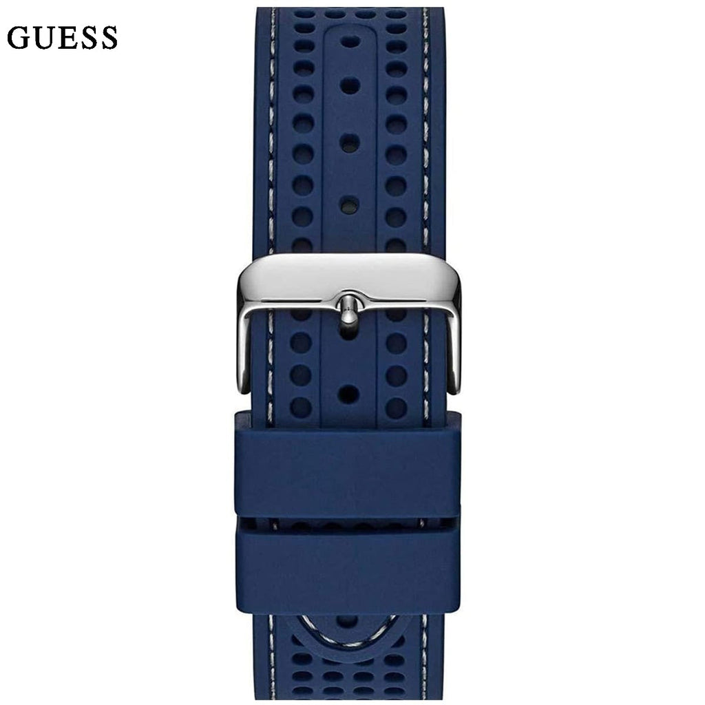 Guess Fleet Chronograph Black Dial Blue Rubber Strap Watch for Men - W0971G2 Buy Now By Guess