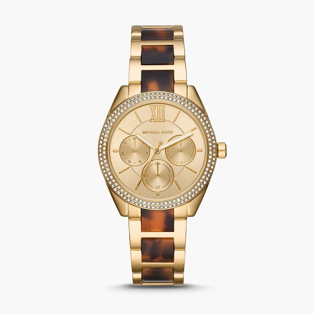 Michael Kors Janelle Chronograph Gold Dial Two Tone Steel Strap Watch For Women - MK7133 Buy Now By Michael Kors
