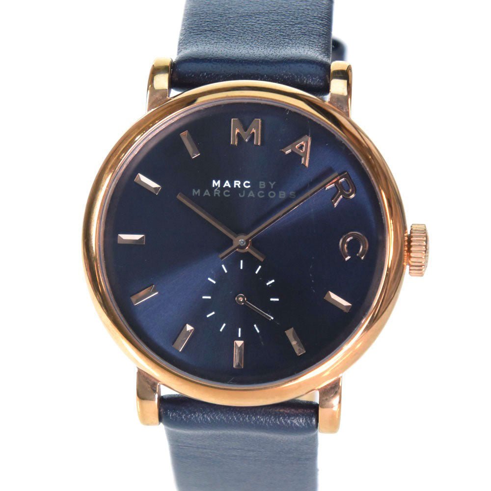Marc Jacobs Baker Navy Blue Dial Navy Blue Leather Strap Watch for Women - MBM1329 Buy Now By Marc Jacobs