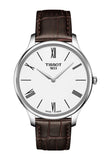 Tissot Tradition 5.5 Lady Silver Dial Brown Leather Strap Watch for Women - T063.009.16.018.00 Buy Now By Tissot