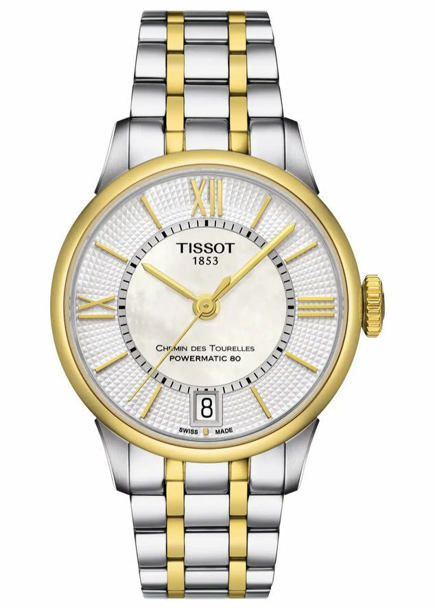 Tissot Chemin Des Tourelles Powermatic 80 Silver Dial Two Tone Steel Strap Watch For Men - T099.407.22.038.00 Buy Now By Tissot