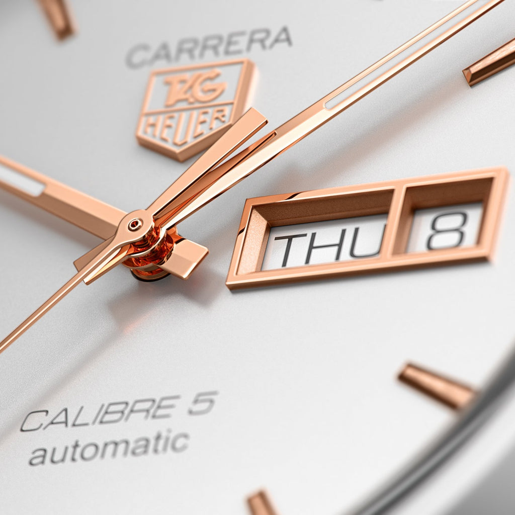 Tag Heuer Carrera Calibre 5 White Dial Silver Steel Strap Watch for Men - WAR201D.BA0723 Buy Now By Tag Heuer