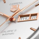 Tag Heuer Carrera Calibre 5 White Dial Silver Steel Strap Watch for Men - WAR201D.BA0723 Buy Now By Tag Heuer