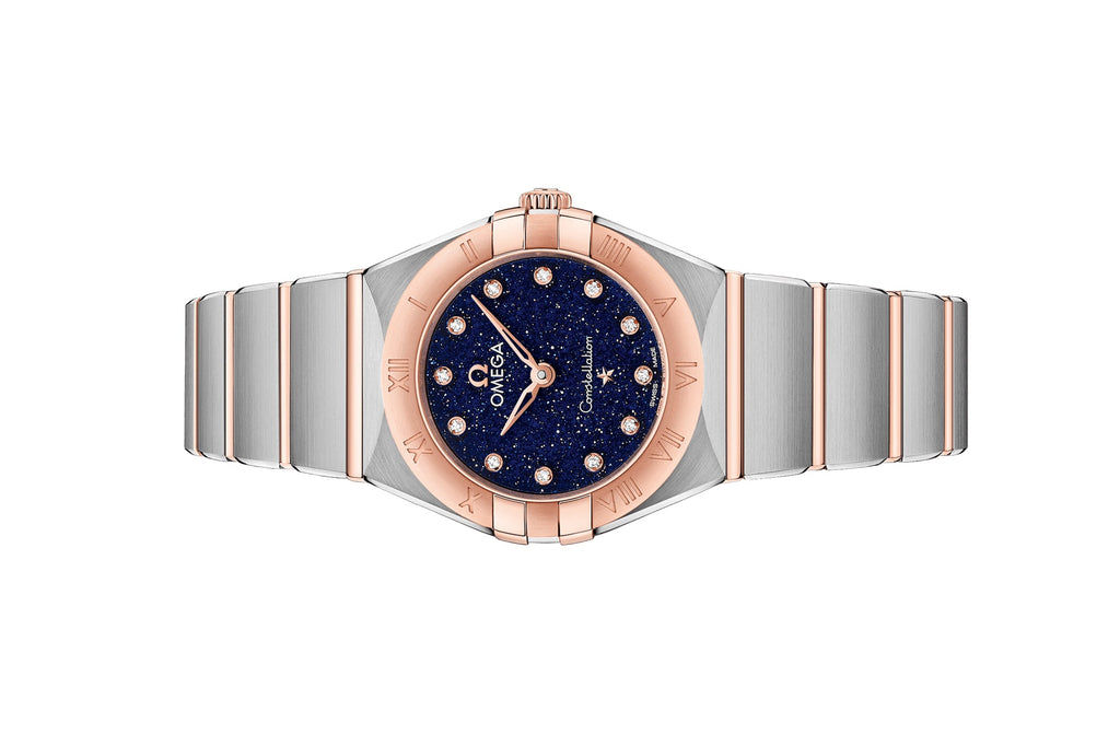 Omega Constellation Quartz Diamonds Blue Dial Two Tone Steel Strap Watch for Women - 131.20.25.60.53.002 Buy Now By Omega
