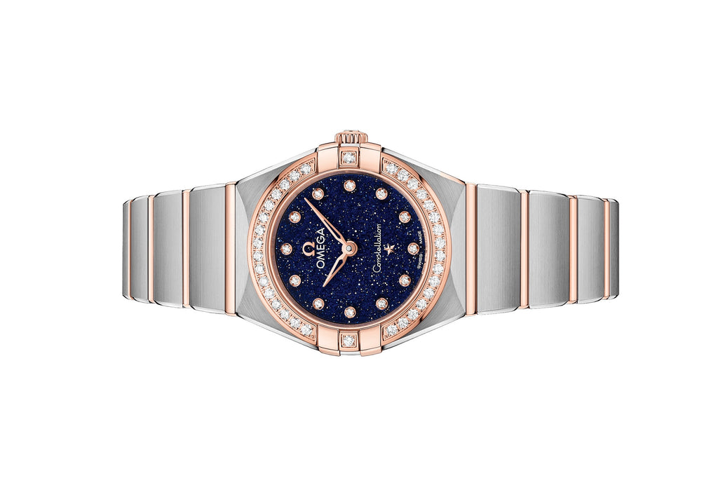 Omega Constellation Quartz Diamonds Blue Dial Two Tone Steel Strap Watch for Women - 131.25.25.60.53.002 Buy Now By Omega