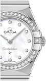 Omega Constellation Manhattan Quartz Diamonds Mother of Pearl Dial Silver Steel Strap Watch for Women - 131.15.25.60.55.001 Buy Now By Omega