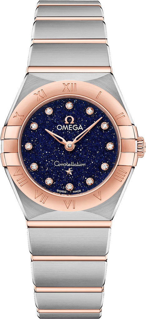 Omega Constellation Quartz Diamonds Blue Dial Two Tone Steel Strap Watch for Women - 131.20.25.60.53.002 Buy Now By Omega