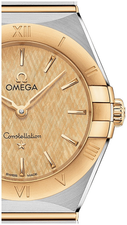 Omega Constellation Manhattan Yellow Dial Two Tone Steel Strap Watch for Women - 131.20.28.60.08.001 Buy Now By Omega