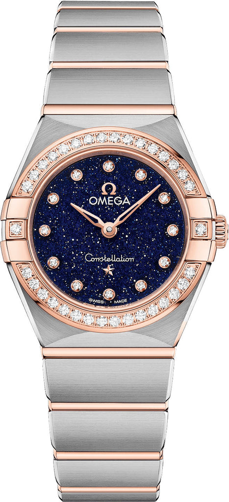 Omega Constellation Quartz Diamonds Blue Dial Two Tone Steel Strap Watch for Women - 131.25.25.60.53.002 Buy Now By Omega
