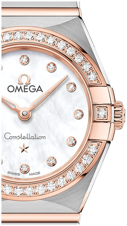 Omega Constellation Quartz Diamonds Mother of Pearl Dial Two Tone Steel Strap Watch for Women - 131.25.25.60.55.001 Buy Now By Omega