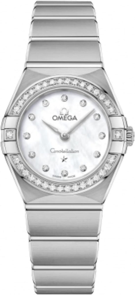 Omega Constellation Manhattan Quartz Diamonds Mother of Pearl Dial Silver Steel Strap Watch for Women - 131.15.25.60.55.001 Buy Now By Omega