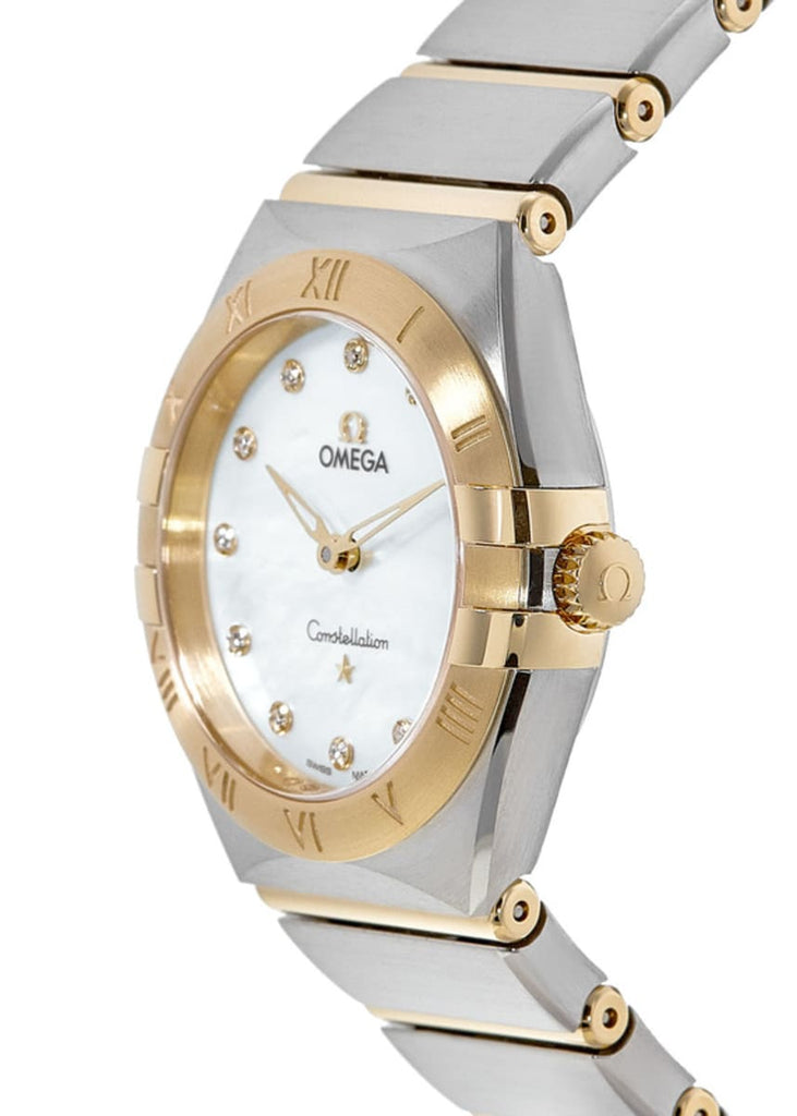 Omega Constellation Manhattan Mother of Pearl Dial Two Tone Steel Strap Watch for Women - 131.20.28.60.55.002 Buy Now By Omega