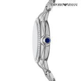 Emporio Armani Mia Three Hand Crystals Blue Dial Silver Steel Strap Watch For Women - AR11630 Buy Now By Emporio Armani