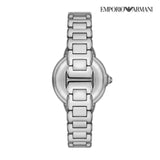 Emporio Armani Mia Three Hand Crystals Blue Dial Silver Steel Strap Watch For Women - AR11630 Buy Now By Emporio Armani