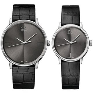 Calvin Klein Accent Black Dial Black Leather Strap Watch for Women - K2Y2Y1C3 Buy Now By Calvin Klein