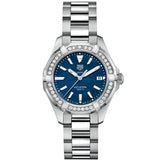 Tag Heuer Aquaracer Quartz Diamonds Blue Dial Silver Steel Strap Watch for Women - WAY131N.BA0748 Buy Now By Tag Heuer